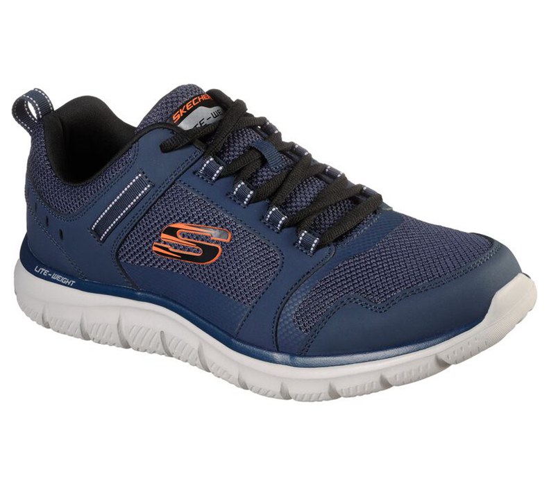 Skechers Track - Knockhill - Mens Sneakers Navy/Orange [AU-LQ7183]